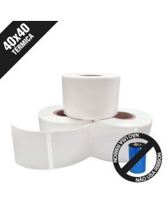 40 Rolos Etiqueta Adesiva Térmica 40x40 (470 unid./rolo)