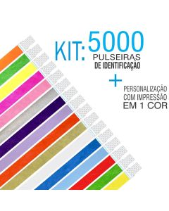 Pulseiras Identificação Tyvek Kit 5000 unid